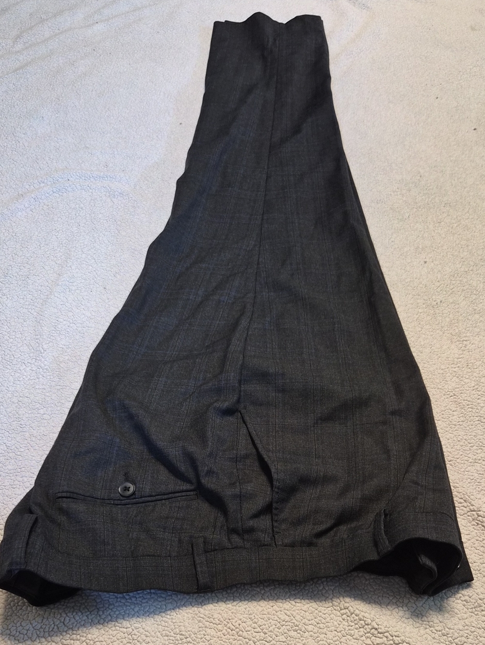 Men's Black/Blue Plaid Dress Pants - Classic Tailored Fit